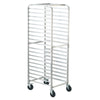 20 Sheet Commercial Bun Pan Rack Kitchen Aluminum Baking Racks Brake Wheel