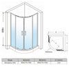 Offset Quadrant Shower Enclosure And Tray 8mm Nano Glass Cubicle Screen 800x800