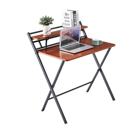 Folding Computer Desk Shelf PC Laptop Desk Home Office Study Table Workstation