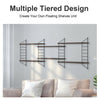 Industrial 3-Tier Shelving Wall Mounted Rustic Hanging Floating Wood Book Shelf