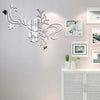 3D Mirror Flower Art Removable Wall Sticker Acrylic Mural Decal Home Room Decor