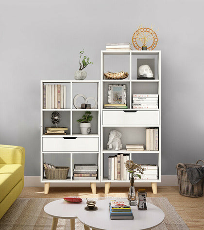 Home Office Bookcase Bookshelf 6/7 Cube Storage Display Cabinet Shelving Unit UK