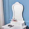 White Small Dressing Table Mirror & Stool Set (3 Drawers) Bedroom Makeup Desk