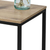 Oak Wooden Square Modern Sofa Side Lounge Coffee Table Nightstand Metal Legs