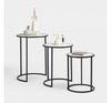 Ex Display Halmore Nest of Tables - Marble Side Tables Set of 3