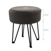 Velvet Padded Footstool w/ Metal Hairpin Legs Living Room Bedroom Hallway Stool