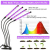 4 Head 80LED Grow Lights Growing Veg Flower For Indoor Clip Plant Lamp + Adapter