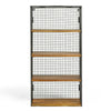 VonHaus Shelving Unit Bookcase | 4 Tier Display Shelves Solid Mango Wood & Iron