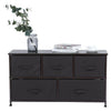 Bedroom Chest of Drawers Sideboard Unit Storage Cabinet w/ 5 Fabric Drawers ESE
