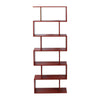 Wood Bookcase Bookshelf S Shape 6 Tier Shelves Free Shelving Storage White Unit