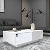 High Gloss Coffee Table Wooden Drawer Storage Modern Living Room Furniture UK