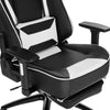 155°Tilt Racing Gaming Chair Leather Swivel Lift PC Office Chair with footrest