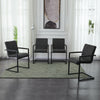 2 Pcs Faux Leather Dining Chairs Armchairs Office Kitchen Brown Grey Industrial