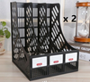 New Divider Plastic File Shelf Rack Desktop Magazine Holders Desk Tidy Organiser