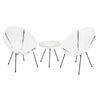 Mesh Rattan Egg Chair & Table Balcony Bistro Set Outdoor Patio Garden Furniture