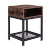 Rustic Brown End Table Industrial Sofa Table Side Table Coffee Laptop Table Desk