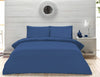 Plain Dyed Percale Duvet Quilt Cover Bedding Set Pillow Case Single Double King