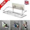 Non Rust Stainless Steel Bathroom Shower Shelf Storage Suction Basket Caddy Tidy