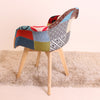 Tulip Patchwork TUB Fabric Armchair Dining Lounge Chair Seat Vintage Retro Home