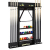 Billiards Pool Cue Rack Wall Mounted Billiard Stick Holder Made of Solid Pine