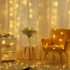 300 LED Curtain Fairy Lights Indoor/Outdoor Wedding Party  Garden Decor