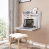 Wall Mounted Table Folding Home Office Computer Desk Floating Storage Cabinet UK