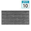10PCS 3D Brick Wall Sticker Self-adhesive Water Resistant Panel Wallpaper Grey