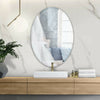 Oval Mirror Wall Mounted Frameless Unframed Bathroom Bedroom Mirror Home Decor