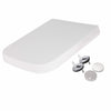 Luxury Square Toilet Seat Heavy Duty White Soft Close Top Quick Release Hinges