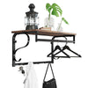 Coat Rack Shelf Wall Mounted Hook Rack Shelf with 5 Hooks Hanging Rail LCR11BX