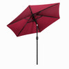 2.5M/2.7M/3M Garden Parasol Umbrella Round Sun Shade Outdoor Patio Crank Tilt
