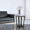 2-Tier Wooden Coffee Table Retro Industrial Style Round Side Desk Living Room UK