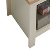 Cream Side Lamp Table Bedside Cabinet Nightstand With Open Storage Shelf