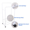 Metal Clothes Double Rail Rolling Heavy Duty Garment Hanging Rack Shelf Display