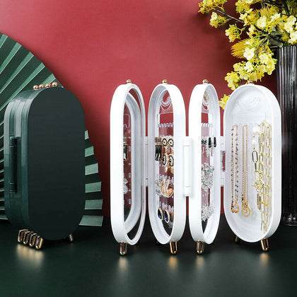 153 Hole Earrings Holder Jewelry Necklace Display Rack Organizer Storage Case UK