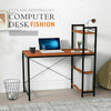 Corner Computer Desk H-shaped PC Laptop Table Home Office Workstation +4 Shelves