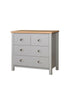 Eaton Grey Bedroom Chest of Drawers 2+2 4 Drawer Storage Cabinet Furniture