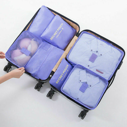 7 Pcs/Set Travel Storage Suitcase Luggage Organiser Bags for Clothing Shoes