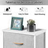 Fabric Chest of Drawers Storage Cabinet Unit Metal Frame Bedside End Table Gray