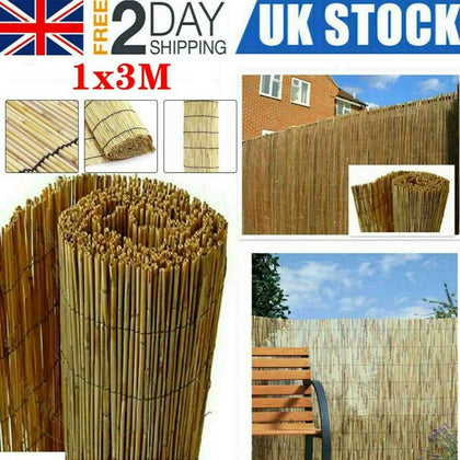 4M Natural Reed Bamboo Screening Garden Fence Roll Screen Wind Sun Fencing Panel