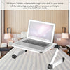 Adjustable Laptop Table Stand Lap Sofa Bed Tray Folding Computer Desk White
