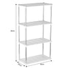 Plastic Slatted Shelves Storage Unit 4 Tiers Rack Kitchen Bathroom Laundry Tidy
