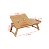 Folding Bamboo Laptop Table Stand Bed Computer Desk Bed Stand Notebook Tray Home