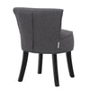 Velvet/Linen Dressing Table Stool Vanity Chair Bedroom Makeup Stool Seat Back