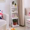 White Wooden Ladder Shelf 4 Tiers Plant Stand Folding Display Bookshelf Rack UK