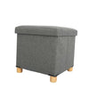 Fabric Foot Rest Stool Storage Box Chair Cube Footstool Pouf Bench with wood leg