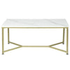 Modern Rectangular Coffee Tea Table with Metal LegsLiving Room Office Furniture
