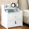 White Bedside Table Cabinet Lamp Small Side End Table Nightstand Telephone Table