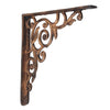 2X Vintage Wall Shelf Brackets Cast Iron Antique Pattern Bracket & Frame Screws