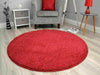 Circle Round Verona Shaggy Washable Rugs Thick Pile Floor Round Mats Area rugs